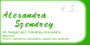 alexandra szendrey business card